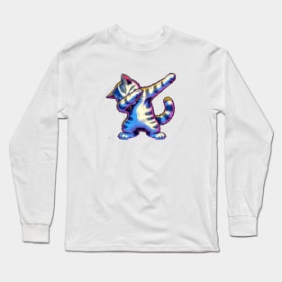 Cute Dabbing Cat Long Sleeve T-Shirt